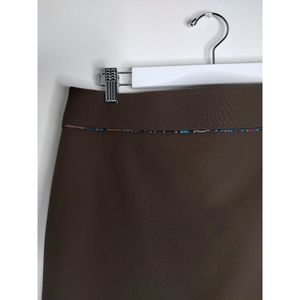 Tristan Brown Skirt with Patterned Lining Design